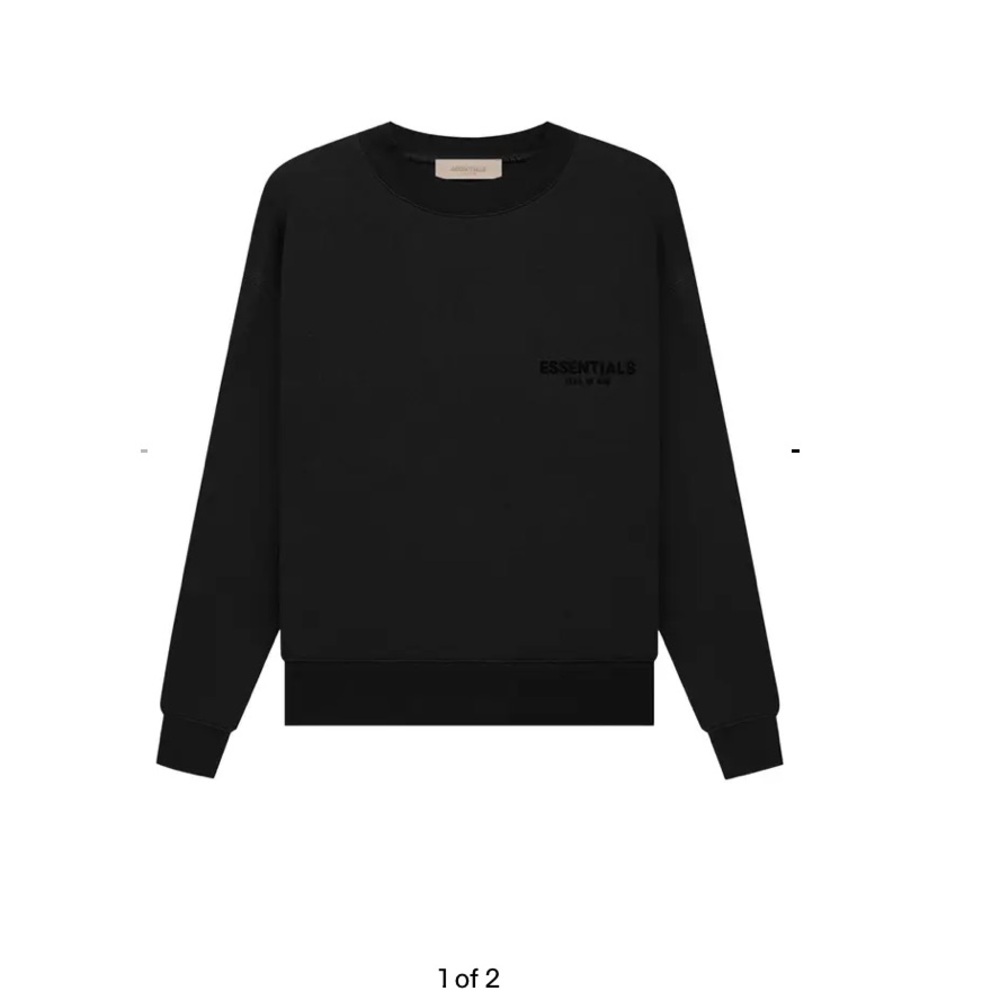 ESSENTIALS Black Crewneck Sweater